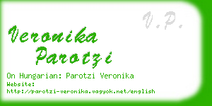 veronika parotzi business card